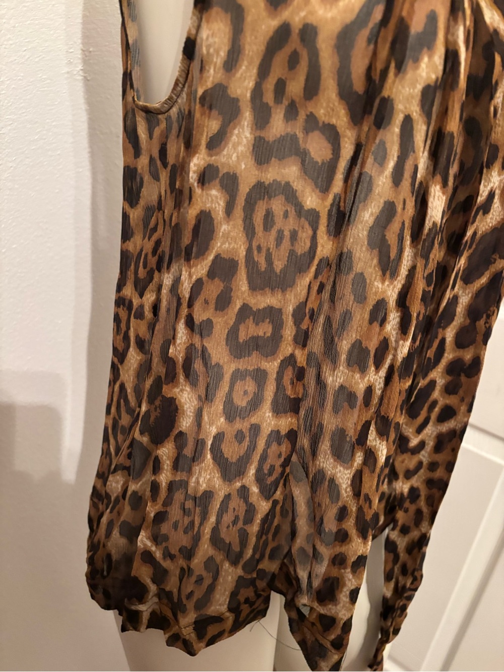 Vintage Spiegal silk leopard print sleeveless blouse 8 - Picture 6 of 8